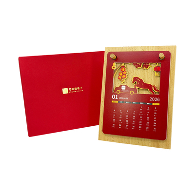 2026年新款木制镂空台历03